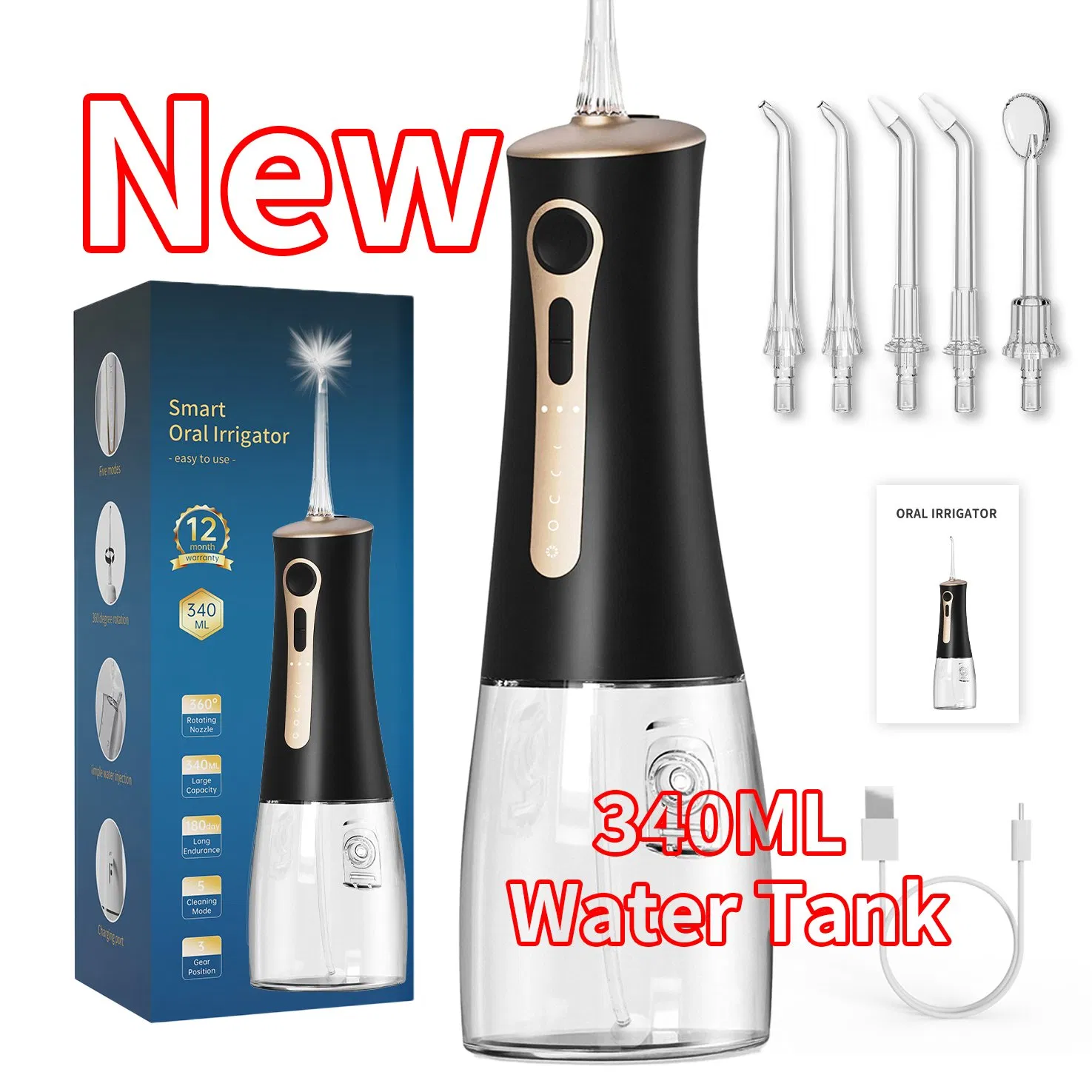 340ml Water Tank Irrigation Portable Water Flosser