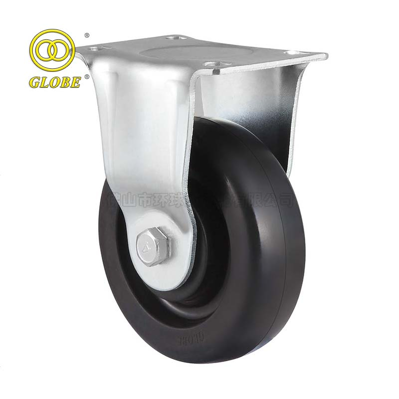 4 Inch Swivel Industrial Iron Core PU Caster Wheel for Handtruck with Brake