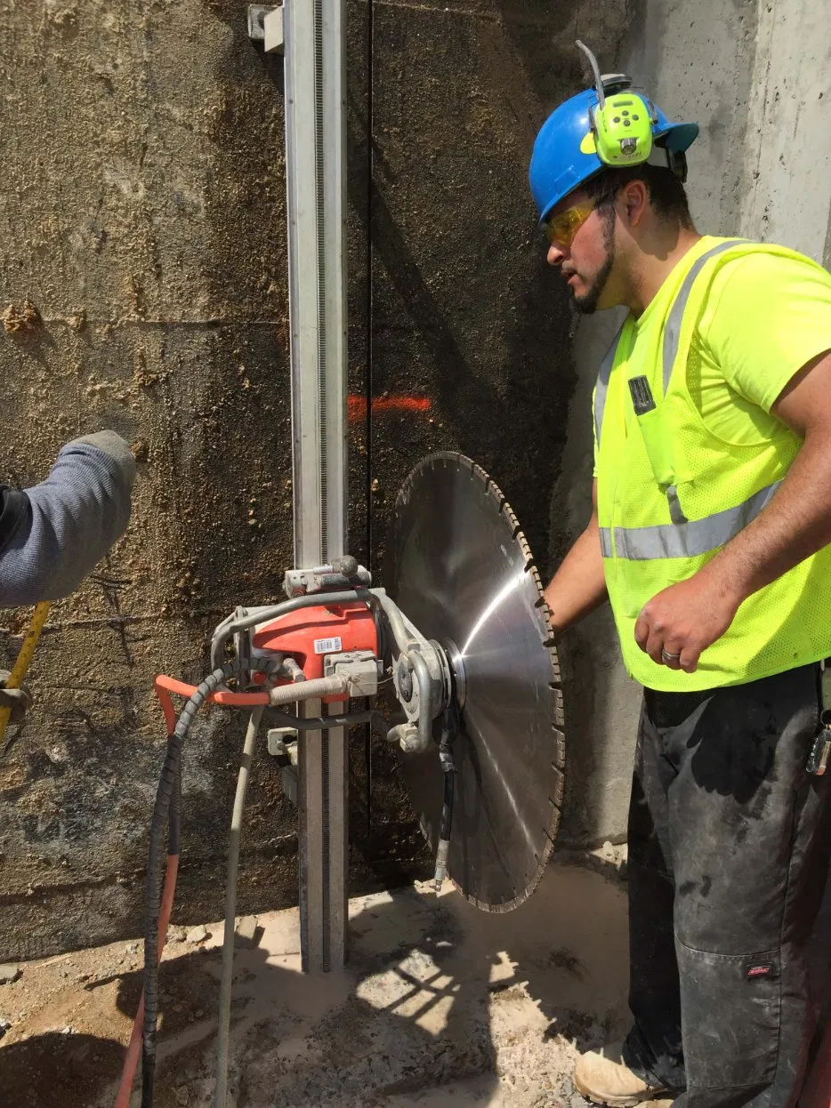 800-1200mm Electric Type Inverted Cutting Rock Saw Concrete Wall Saw Cutter Machine