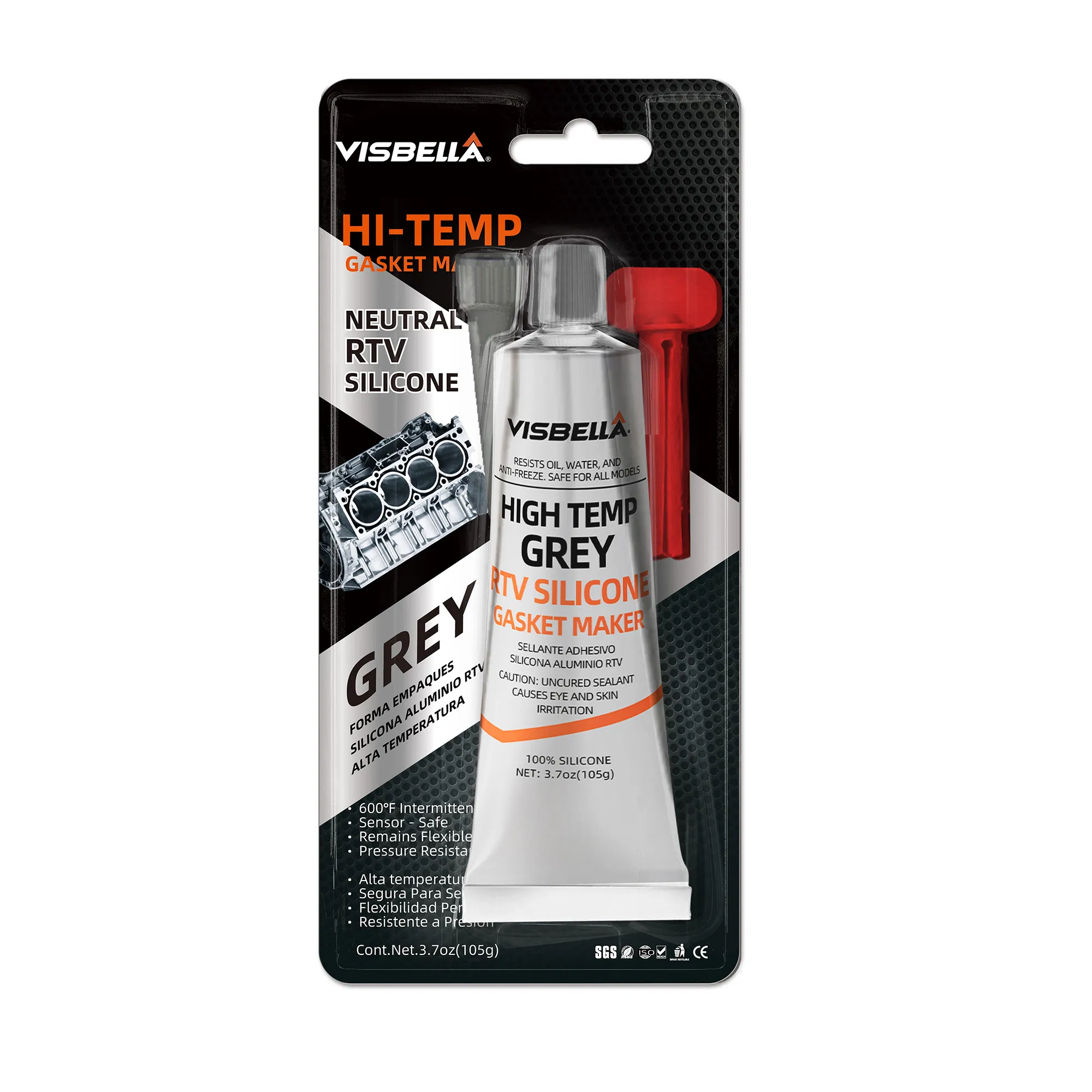 Visbella Grey RTV Silicone with Push Tool