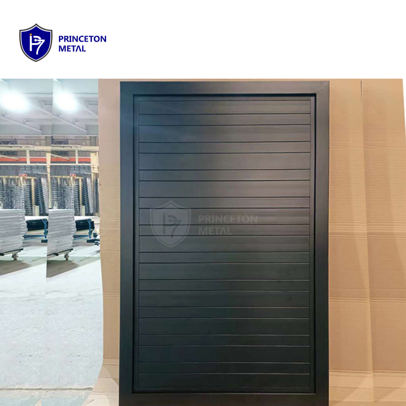 French Style Simple Elegant Aluminum Single Walkway Slat Gate for Security Garden Pedestrian Entrance Gate