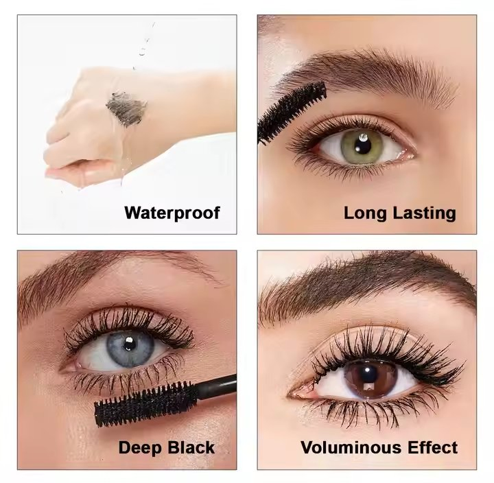 Create Your Own Brand Custom Logo Cruelty Free Makeup Wholesale Keratin Vegan Oil Free 4D Long Lash Fiber Mascara Private Label