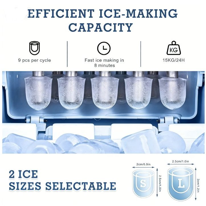 Household Automatic Electric Ice Cube Making Machine Counter-Top Table Ice Maker