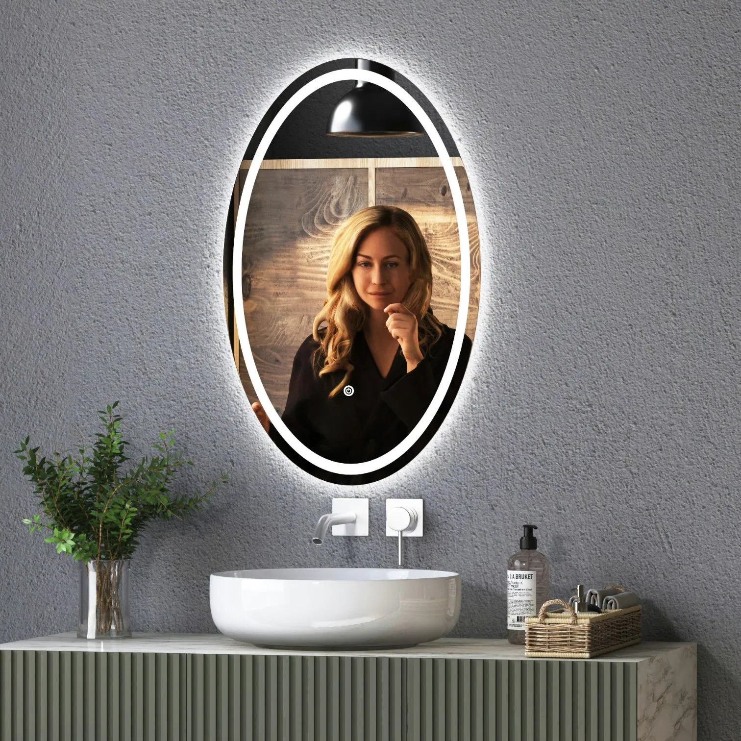 CE/UL Approved LED Mirror Wall Mounted Frame Framless Backlit Bathroom Mirror