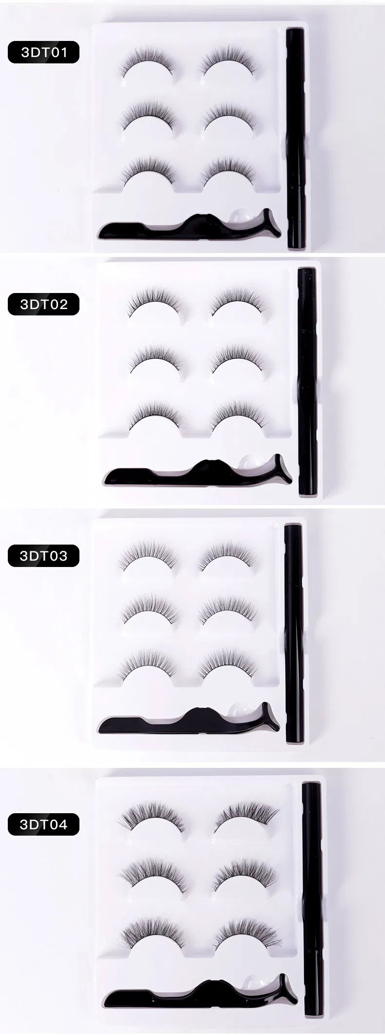 2020 Newest Styles Magnetic Eyeliner and Magnetic Lashes 3D Wholesale Magnetic Eyelashes