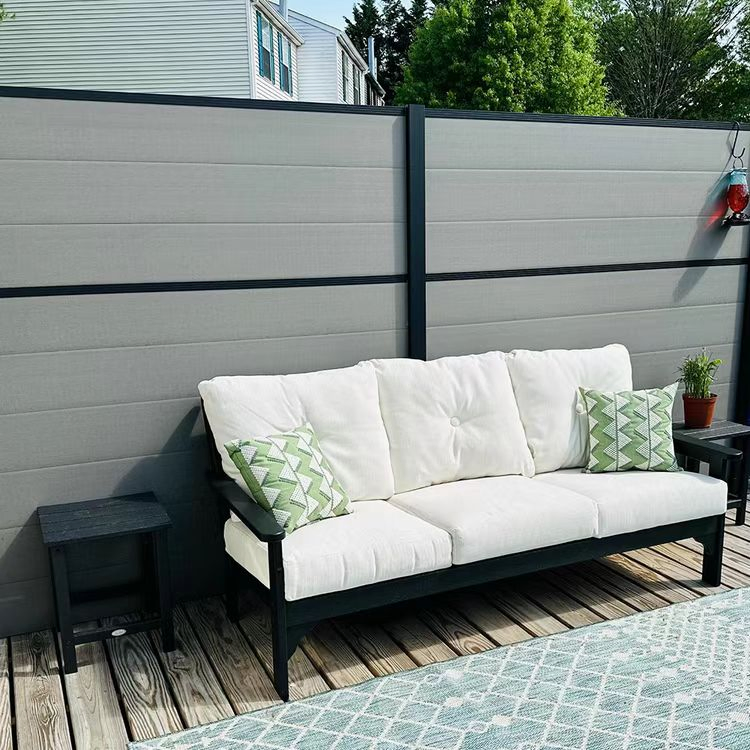 Waterproof WPC Fence Board, Wood Plastic Composite Decorative Fence, Garden Wall, Privacy Fence