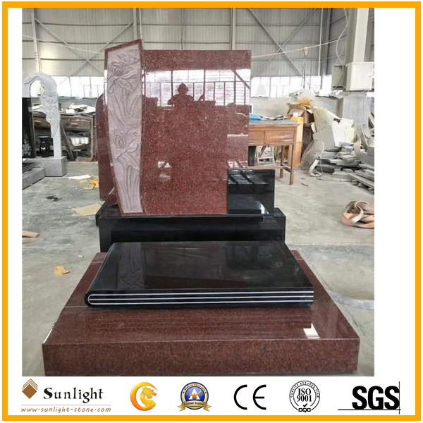 Natural Polished Multicolor Red Granite for Headstone Monument Tombstone