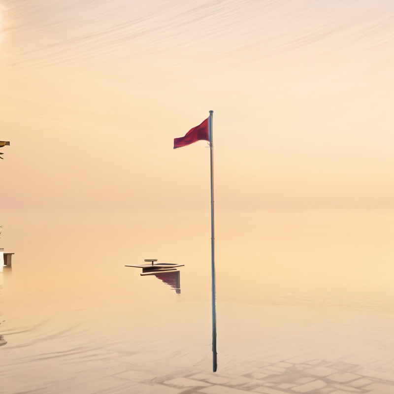 Anodized Conic Flag Pole Insert Directly Base