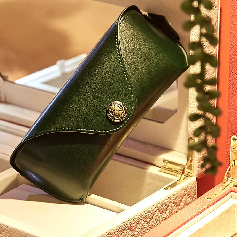 Ea097 Wholesale Vegetable Tanned Leather Spectacle Eyeglasses Pouch Custom Eyeglass Sunglasses Cases Luxury Unique Travel Logo Sun Eye Glasses Case