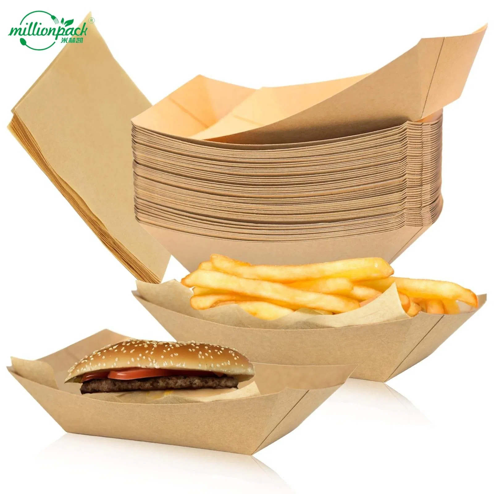 Biodegradable Serving Boat for Salad Toppings and Garnish Presentation