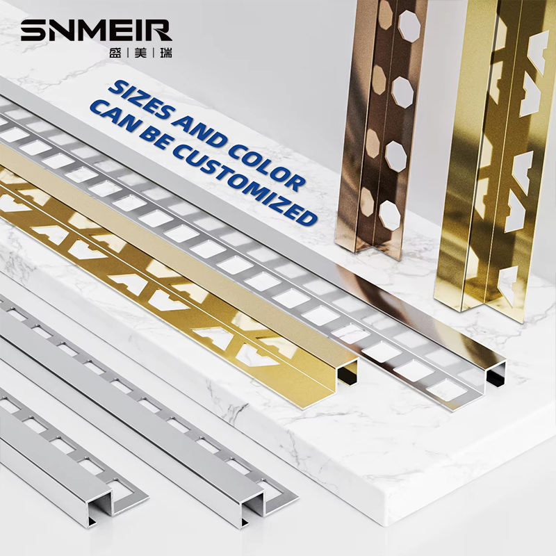 Professional Supply Stainless Steel Profile Strips Gold Steel Square Flat Strip Metal Ceiling U Trim Curved