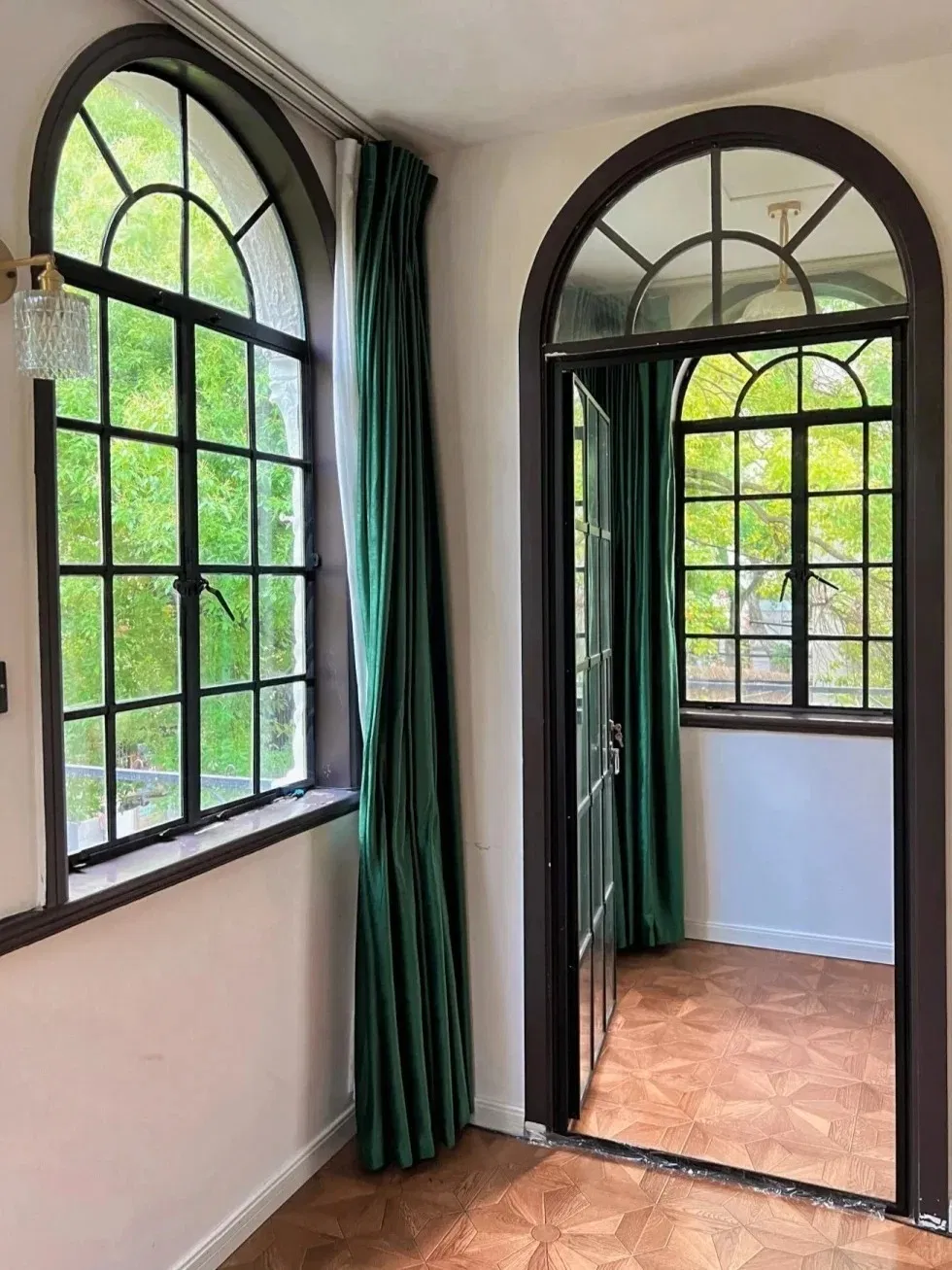 Thermal Break Arched Aluminium Windows Alloy Antique Casement Window Unique Design