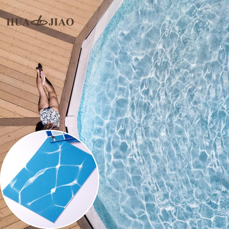 Stone Pattern PVC Coated Tarpaulin Waterproof Pool Liner for Residential Use