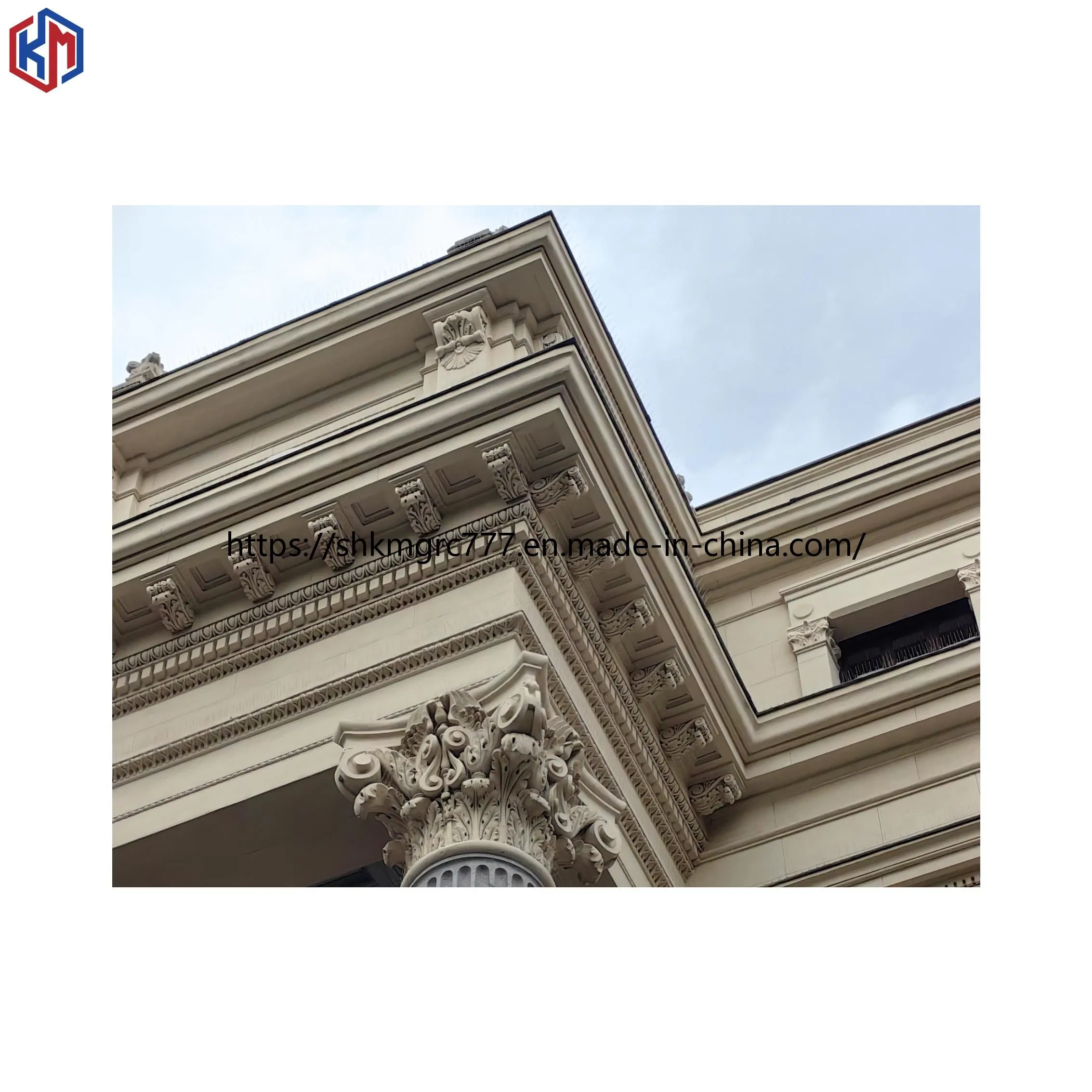 White Splendid Gypsum Grg Ceiling Interior PU Dentil Eave Cornice Moulding USA Dry Wall