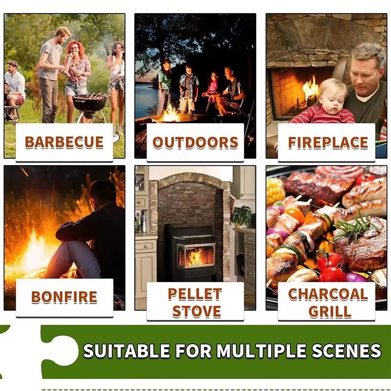 Camping Fire Starter Sticks for Wood Stove Grill Outdoor Barbecue Wooden Fire Starter