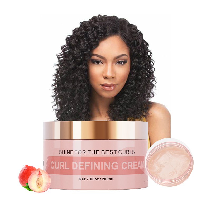 Custom Logo Silk Protein Moisturize Leave on Detangle Anti Frizz Curl Enhancers Cream for Hair