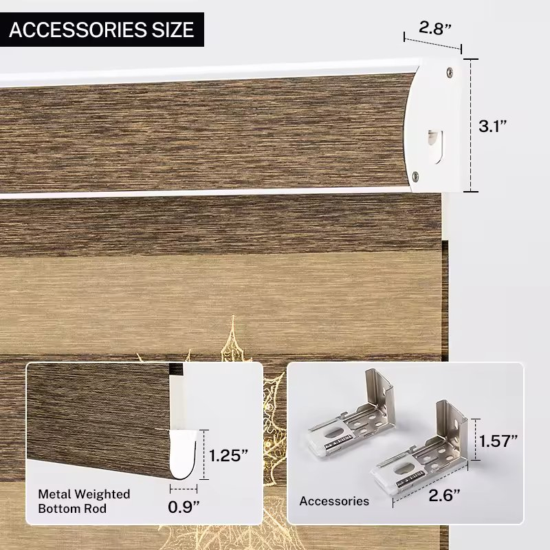 Customized Manual/Motorized Day and Night Cordless Embroidered Zebra/Roller/Honeycomb Cellular Blinds/Roman/Venetian/Vertical Window Blind for Hotel Apartment