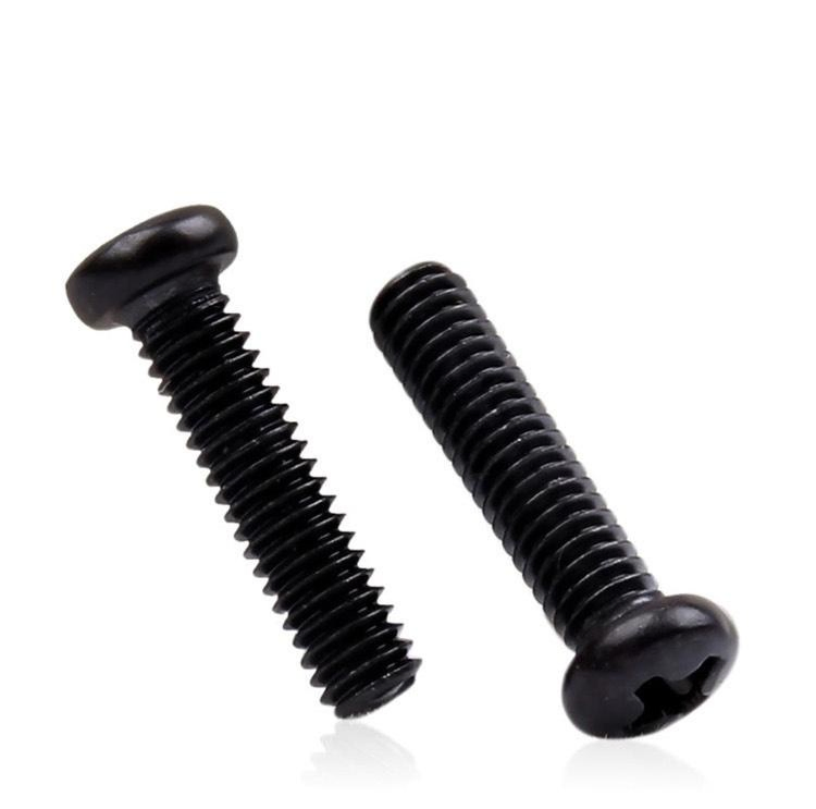 Black Oxide Finish Steel Pan Head Machine Screws Metal Screws Black Fastener Screws