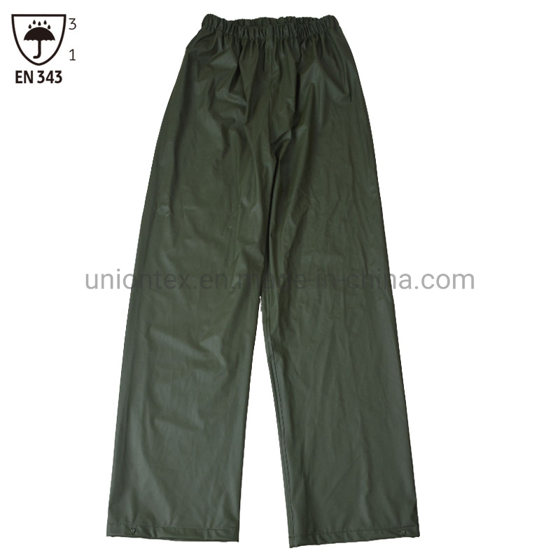 Custom En343 Rainsuit Waterproof Rainwear Men PU Jacket Pants Clothing PVC Rain Coat