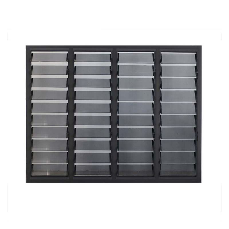 Built in Aluminum Window Fixed Frame Louver Shades Thermal Blinds for Home