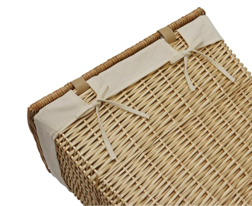 Rectangular Tapered Hamper Wicker Storage Basket Willow Box