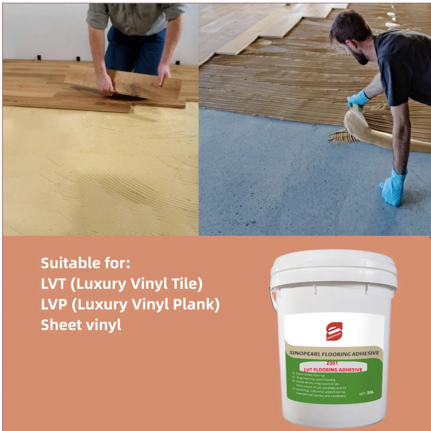 Eco-Friendly Vinyl Tile Flooring Glue Lvt Flooring Adhesive