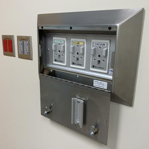 Horizontal Bed Head Unit SS304 Security Console Box Hospital Facility