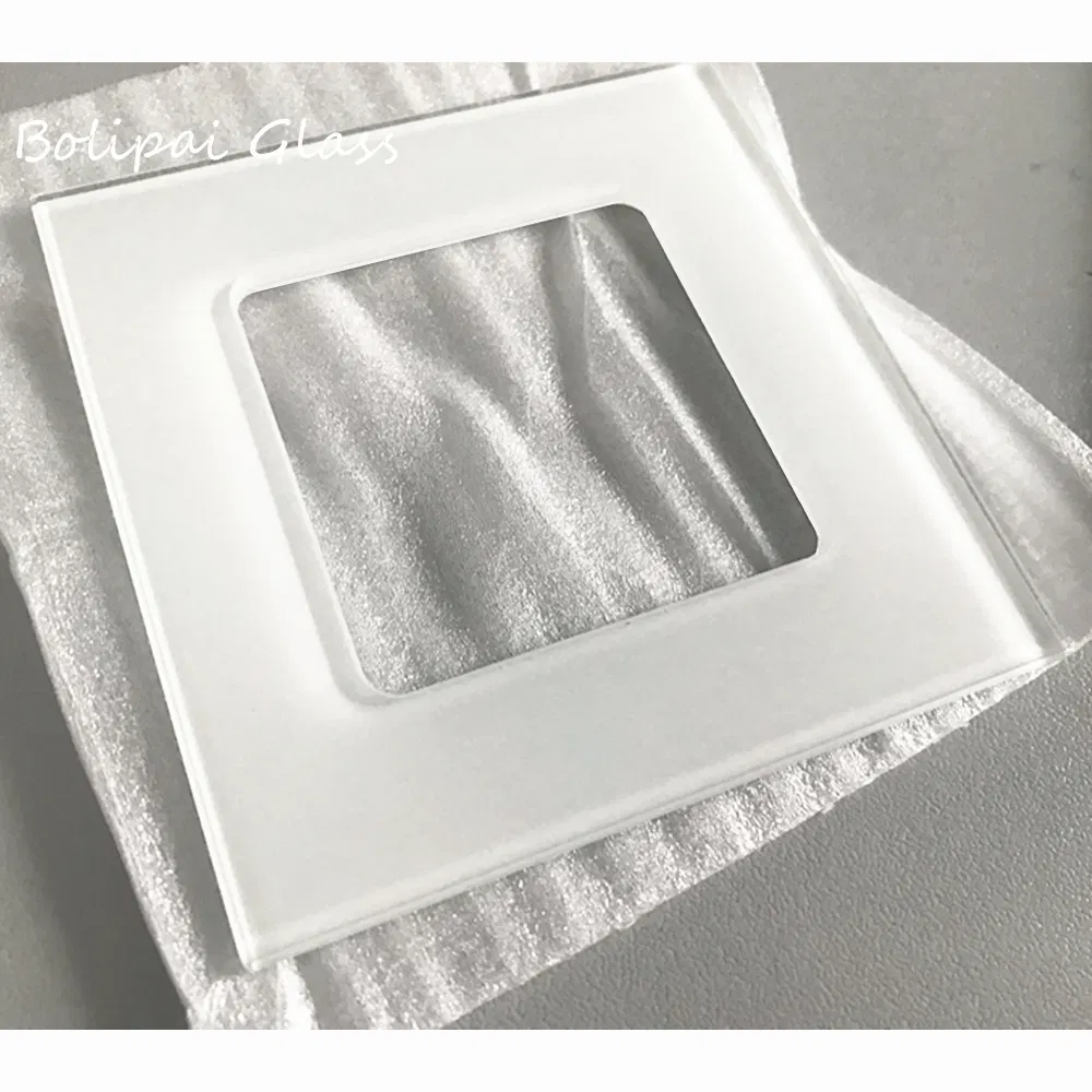 Good Quality Custom Silkscreen Ultra Clear Tempered LED Cover Glass Panel Switch Glass Panel