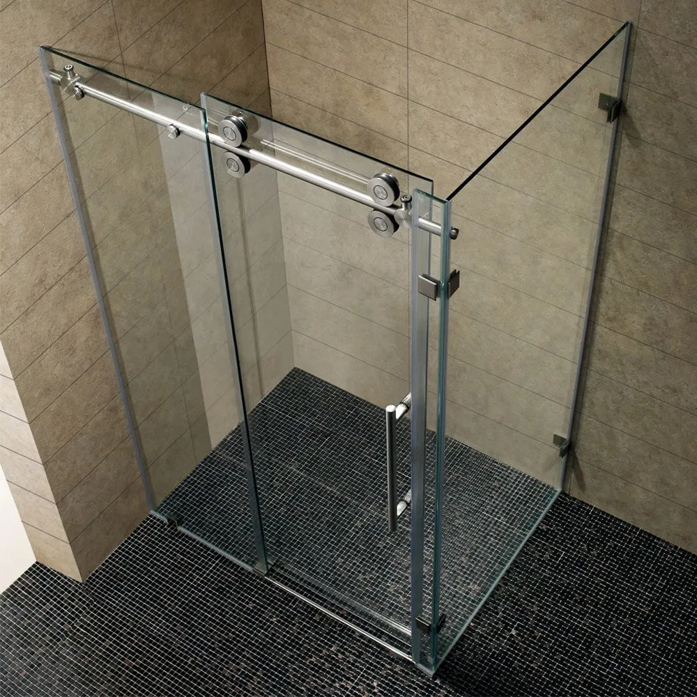 Luxury Australian Standard Sliding 304 Stainless Steel Rail Bathroom/Shower Screen for Hotel