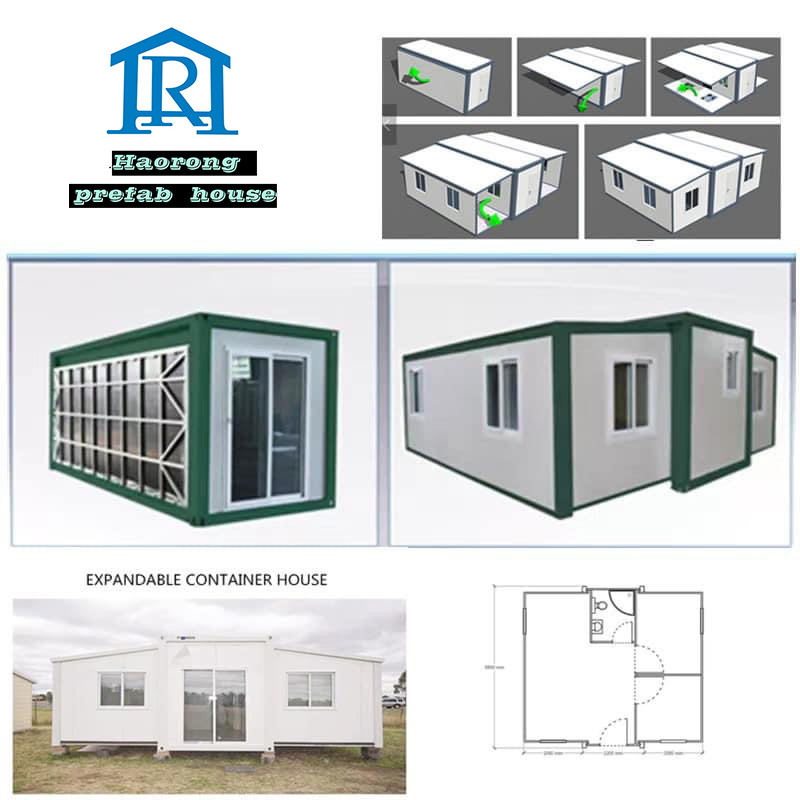 Factory Expandable Prefab Portable Mobile Container House Modular Steel Structure Caravan Construction