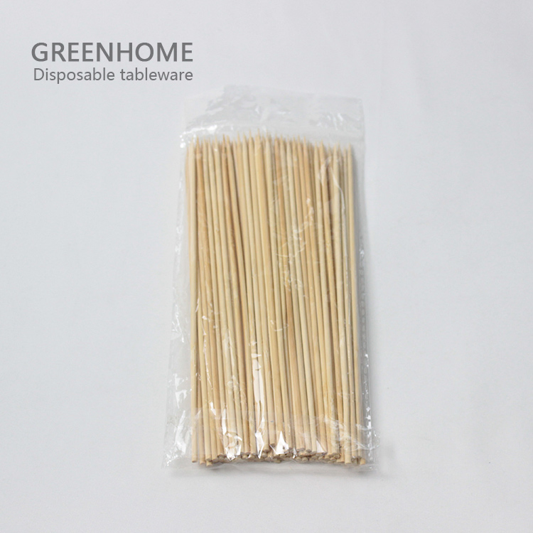 Disposable Biodegradable Simple Style Design Natural Environmental 200mm Bamboo Stick for BBQ