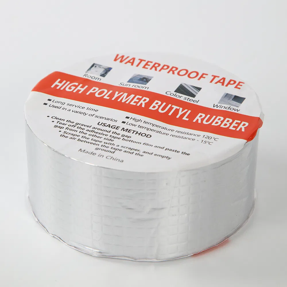 Waterproof Adhesive Sealing Mastic Roofing Sealant Tape for Roof Leak Repair High Quality Aluminum Foil Butyl Rubber Tape for Leak Roof