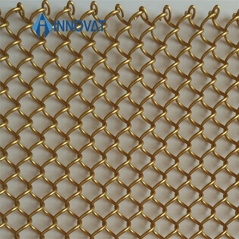 Aluminum Metal Drapery /Chain Link Metal Curtain/Decorative Divider Curtain Mesh