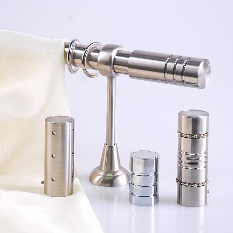 Wall Mounted Good Quality Decorative Curtain Rod Curtain Bracket Adjustable Double Metal Wall Decorative