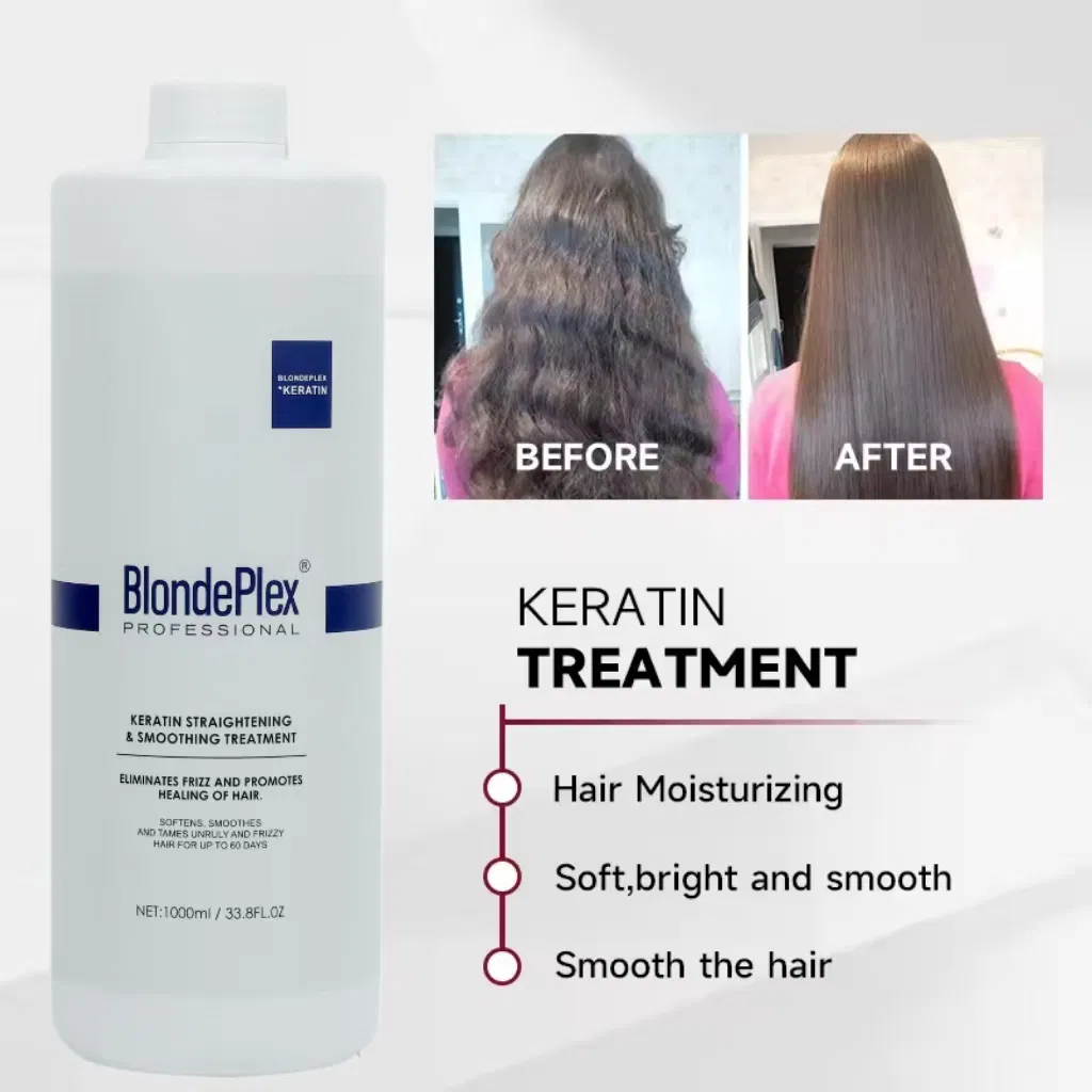 Blondeplex Keratin Treatment Professional Salon Brazilian Keratin Straightening Treatment Damaged Hair Keratin