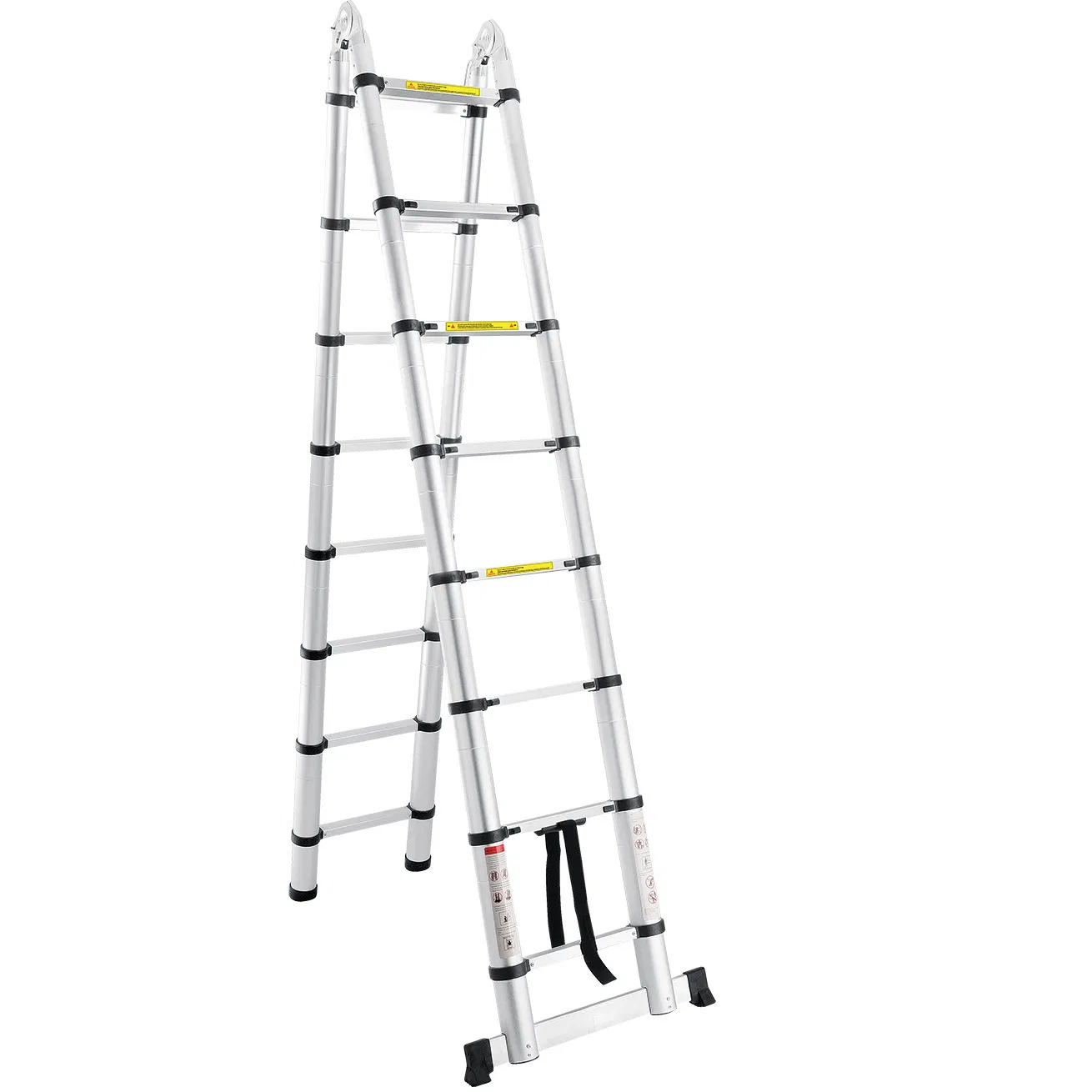 Factory Supply Certified High-Stability Aluminum Alloy Telescoping Twin Step Ladder for Home & Commercial Use