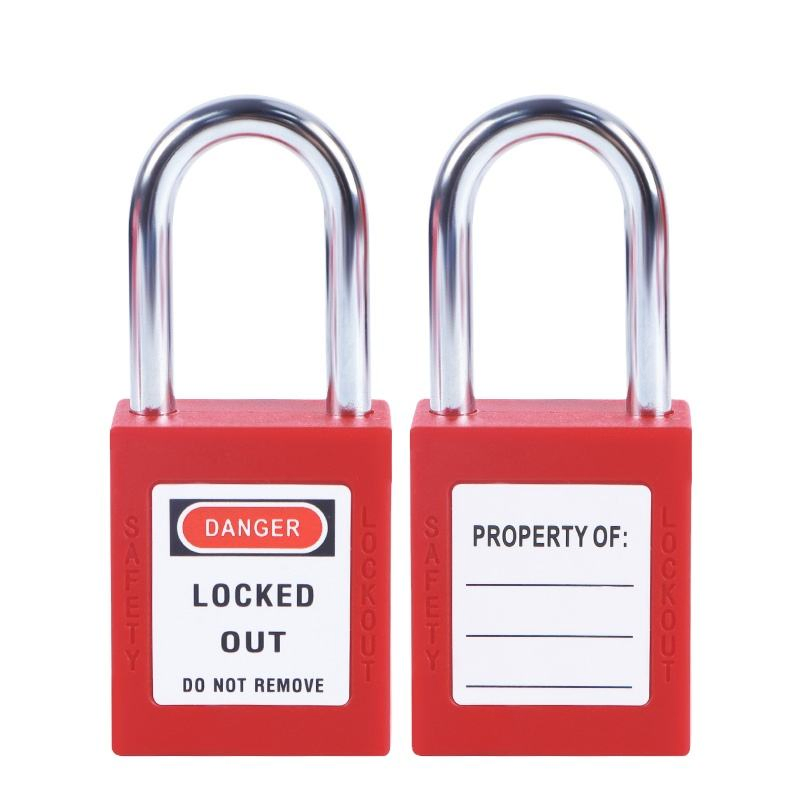 38mm Laser-Engravable Padlock Nylon Body Loto Compliant Safety Lockout Padlock