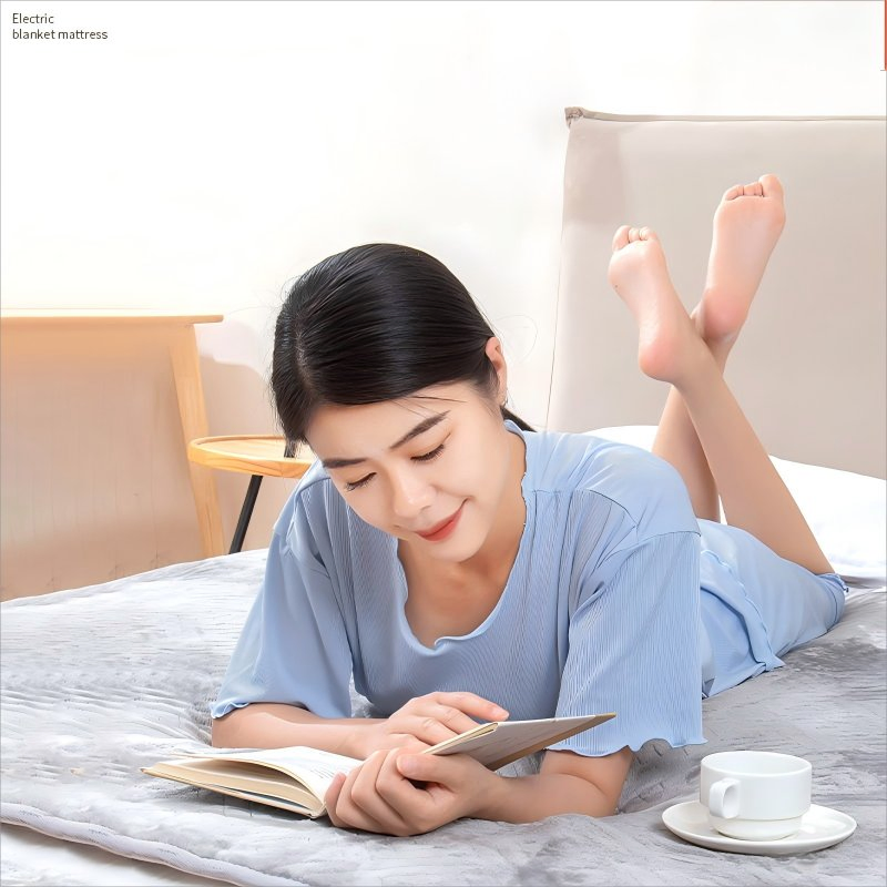 12 Hours Timer Electric Under Blanket with Memory Function, 6 Heating Levels with Remote Control, Double Sided Use