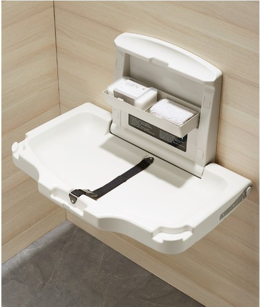 Third-Toilet Washroom Diaper Changing Table Portable Baby Changing Station
