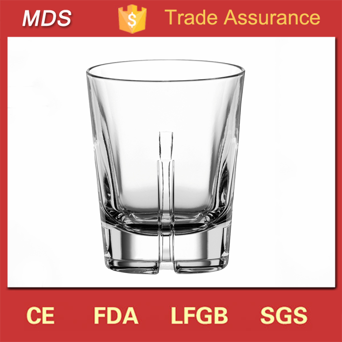 Elegant Round Cross Shaped Whisky Glass with Cross Bottom