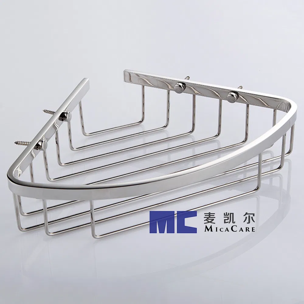 Stainless Steel Shower Storage Rack with Hooks&Toothpaste Holder for Bathroom