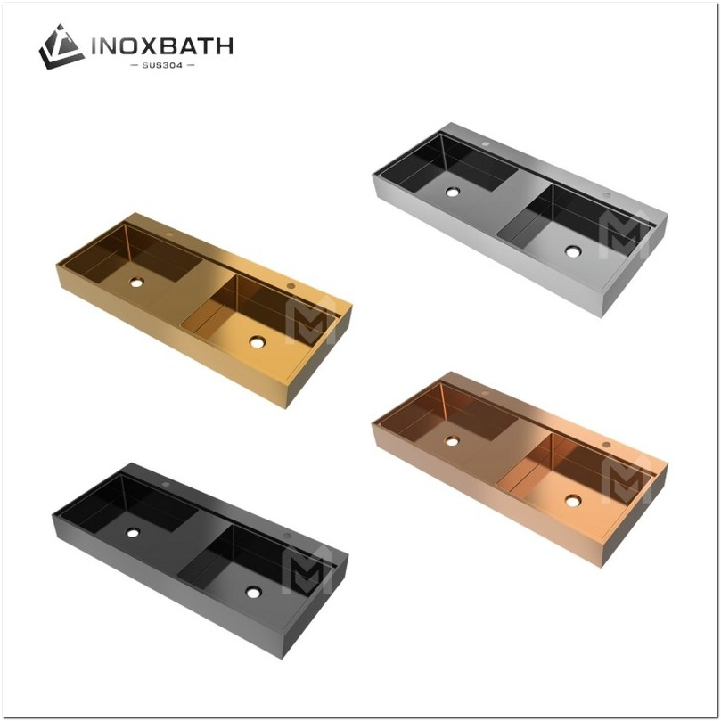 Встраиваемая раковина Inoxbath с скрытым сливом