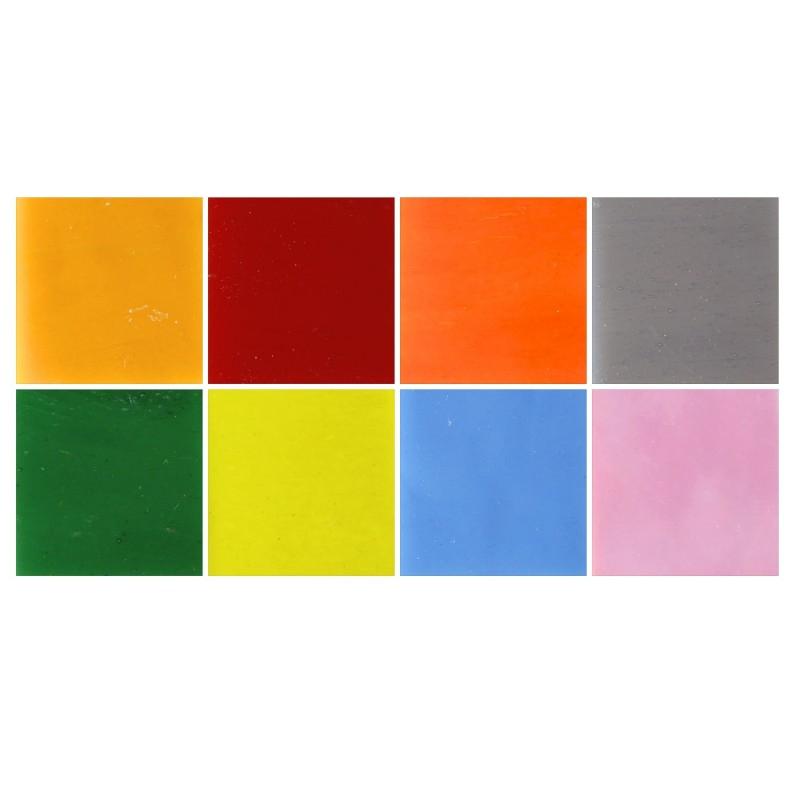 8-Piece Multi-Color Coe90 Glass Fusing Set