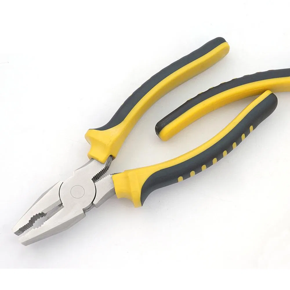 Hautine Combination Pliers with 2 Color Handle, American Type, Head Polished