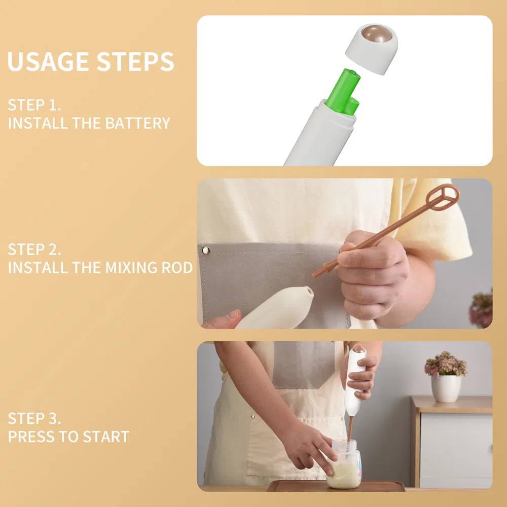 Powerful Electric Foam Maker Mini Drink Mixer Handheld Milk Frother