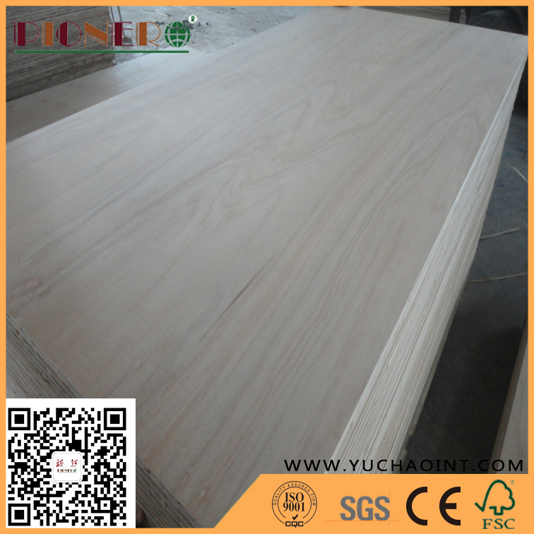 1220X2440X18mm Paulownia Blockboard with Agathis Face