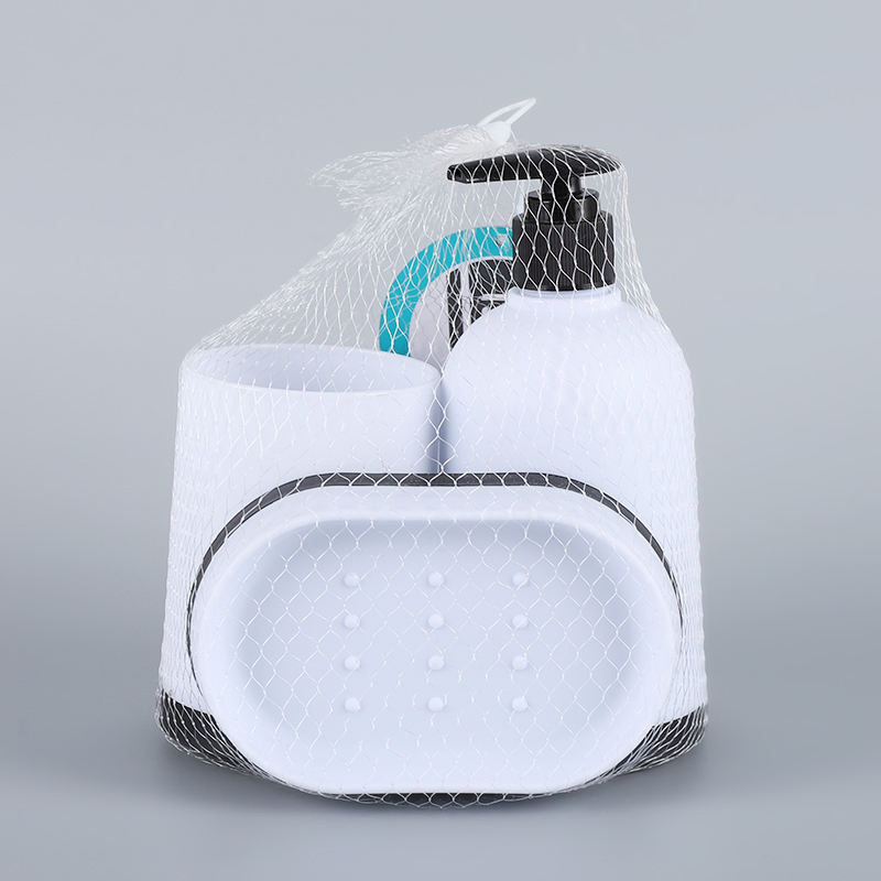 House Hold Bathroom Accessories Set White Liquid Soap Dispenser