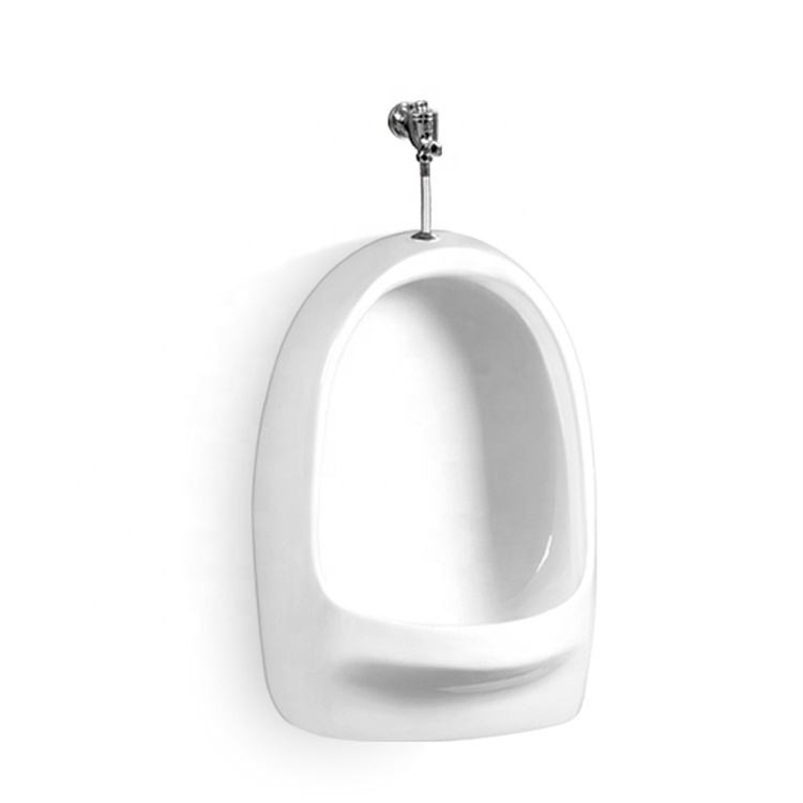 Standing Sensor Urinal for Kids: Small Size, Yellow Color Pattern Ceramics with Sensor Device, Ideal for Wall-Mounted Urinals