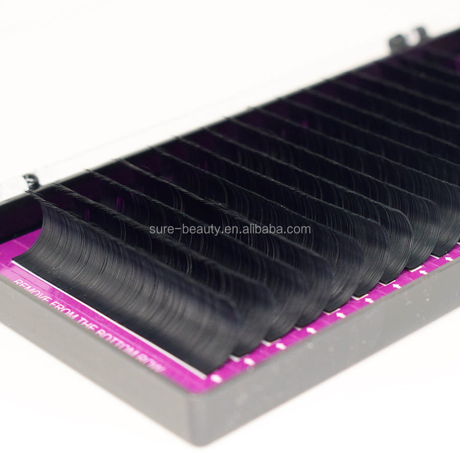 New 16rows Faux Lash Individual Eyelash Extension Lashes Dark Black Matte for Professionals Soft Natural Eyelash Extension