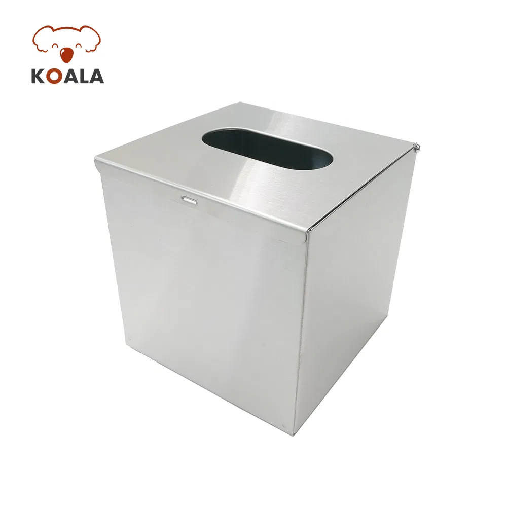 Wholesales Custom Printed Metal Hotel Bathroom Paper Tissue Case Box